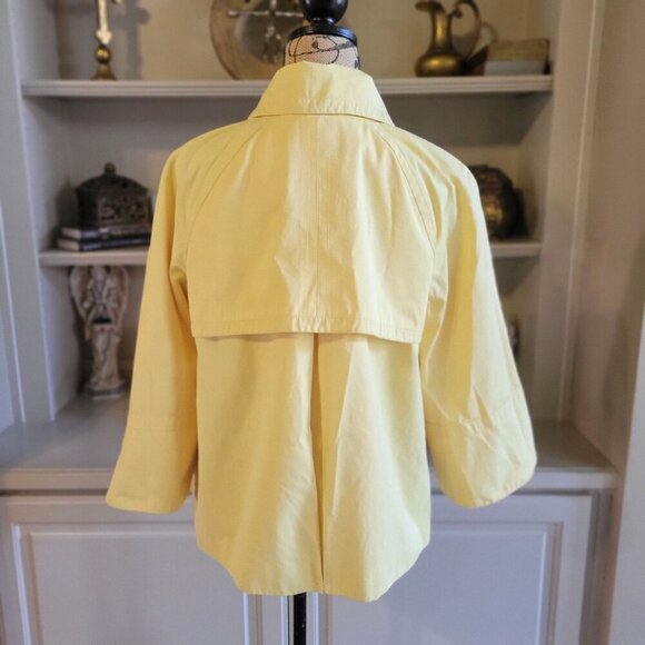 Style & Co  Swing  Yellow Rain Coat /  Peacock  Jacket  -  L - Picture 4 of 10